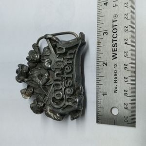 1981 bergamot brass works country and western belt buckle.